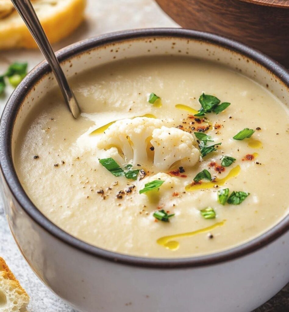 Creamy Roasted Cauliflower Soup