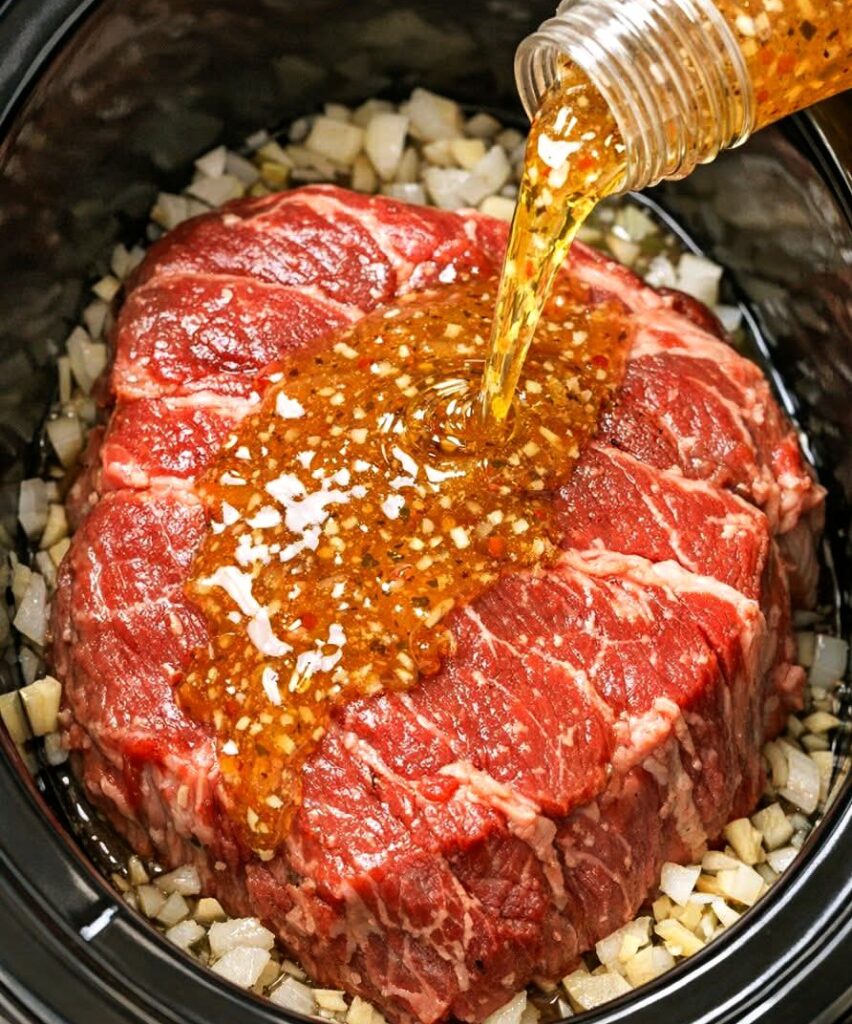 4-Ingredient Slow Cooker Italian Beef