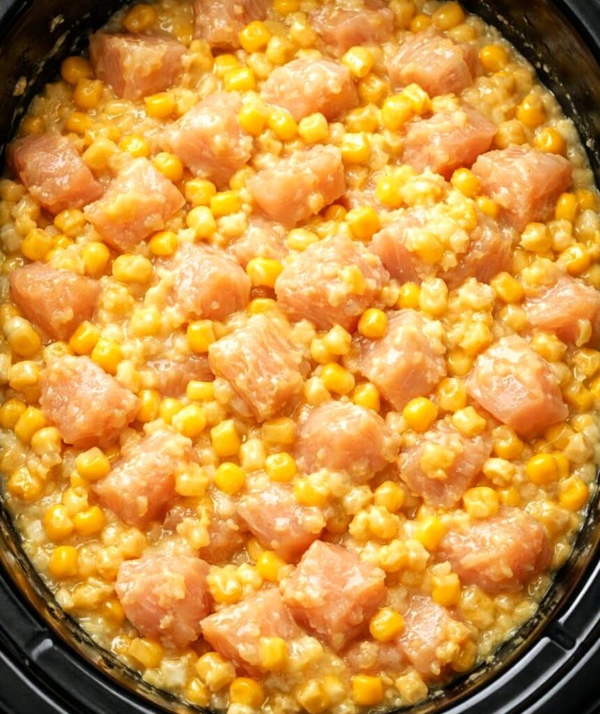 Easy 5-Ingredient Slow Cooker Chicken Corn Chowder