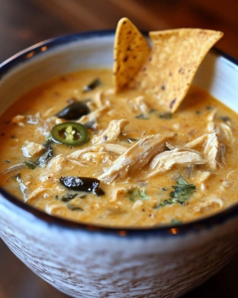 Creamy chicken tortilla soup