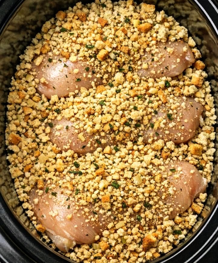 4-Ingredient Slow Cooker Chicken and Stuffing 4-Ingredient Slow Cooker Chicken and Stuffing