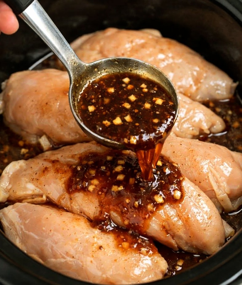 Slow Cooker Pomegranate Molasses Chicken