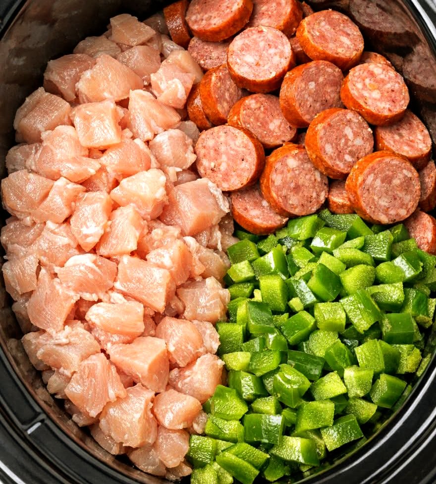 Slow Cooker Chicken and Sausage Jambalaya