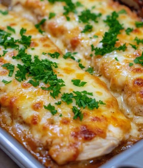 Slow Cooker Cheesy Chicken Casserole