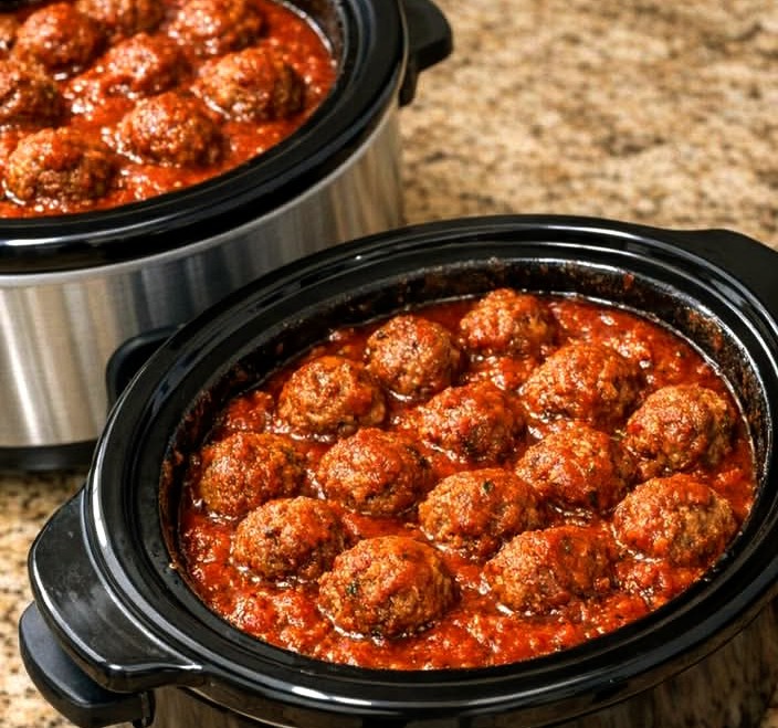 Large-Batch Slow Cooker Freezer Meatball Sauce