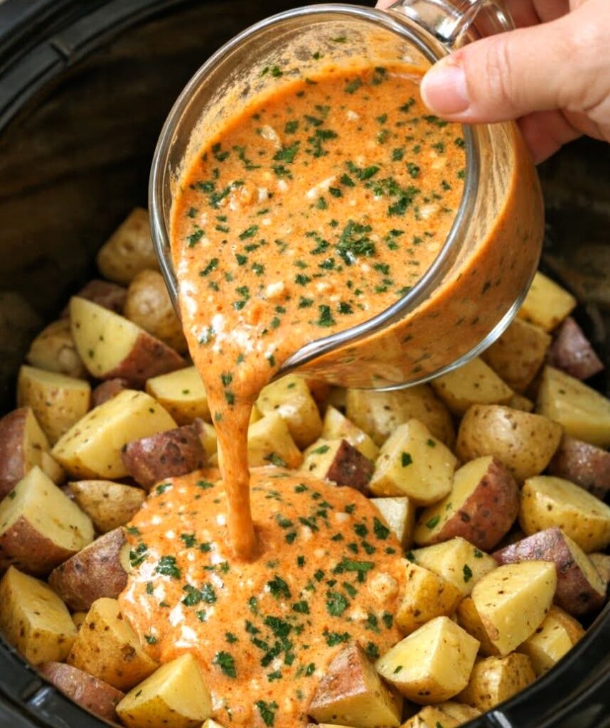Slow Cooker Smoked Paprika Cream Potatoes