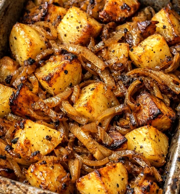 Oven Baked Amish Roasted Potatoes and Onions