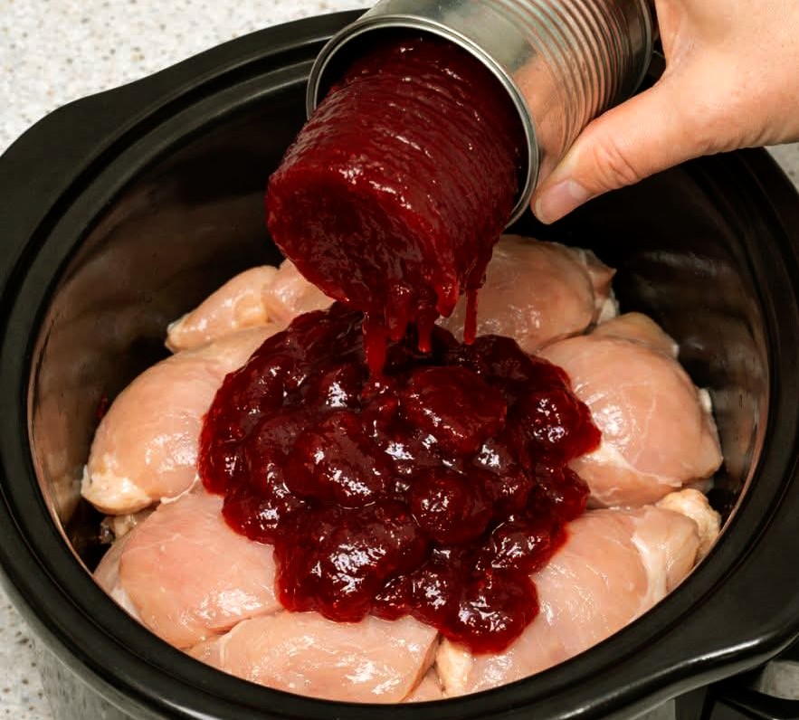 Slow Cooker 3-Ingredient Cranberry Chicken