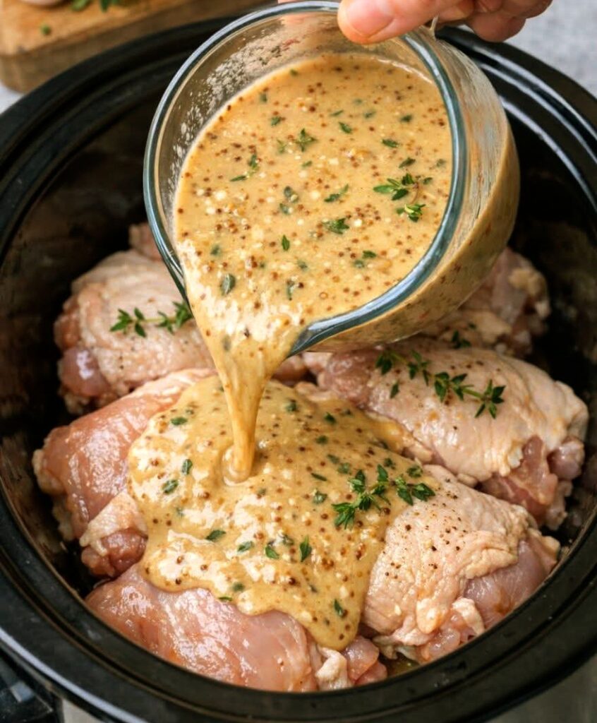 Slow Cooker Creamy Chicken Thighs