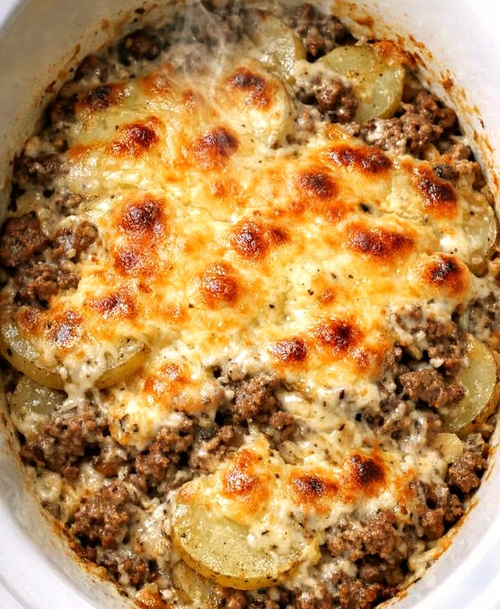 Slow Cooker Hamburger Potato Casserole