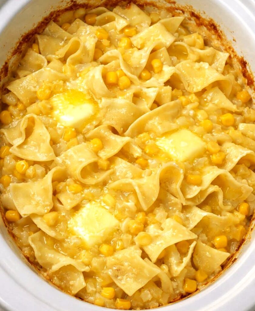 Slow Cooker Amish Corn Noodles