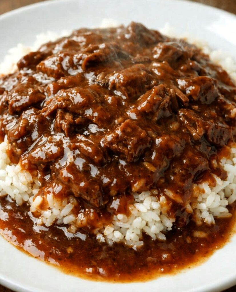 Slow Cooker Rice and Gravy (Easy Comfort Food Dinner)