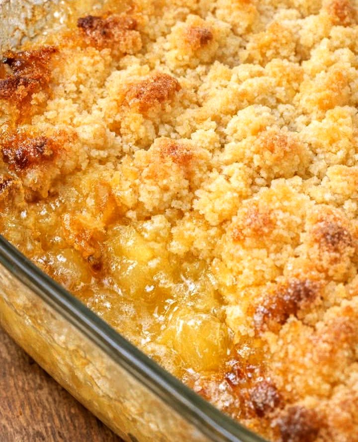 Oven Baked 3-Ingredient Pineapple Dump Cake