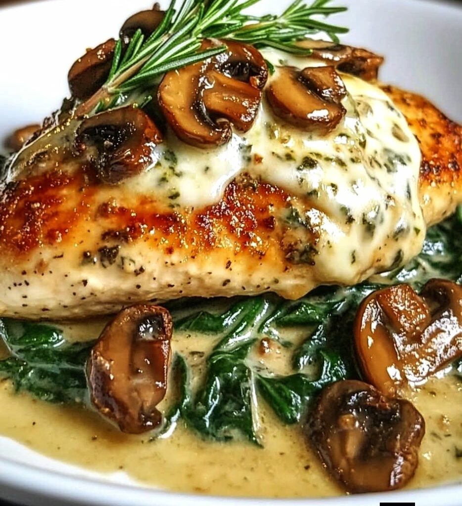 Easy 40-Minute Chicken, Spinach & Mushroom Low-Carb Bake