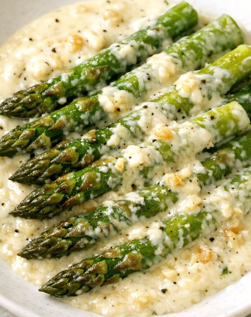 Creamy Garlic Asparagus