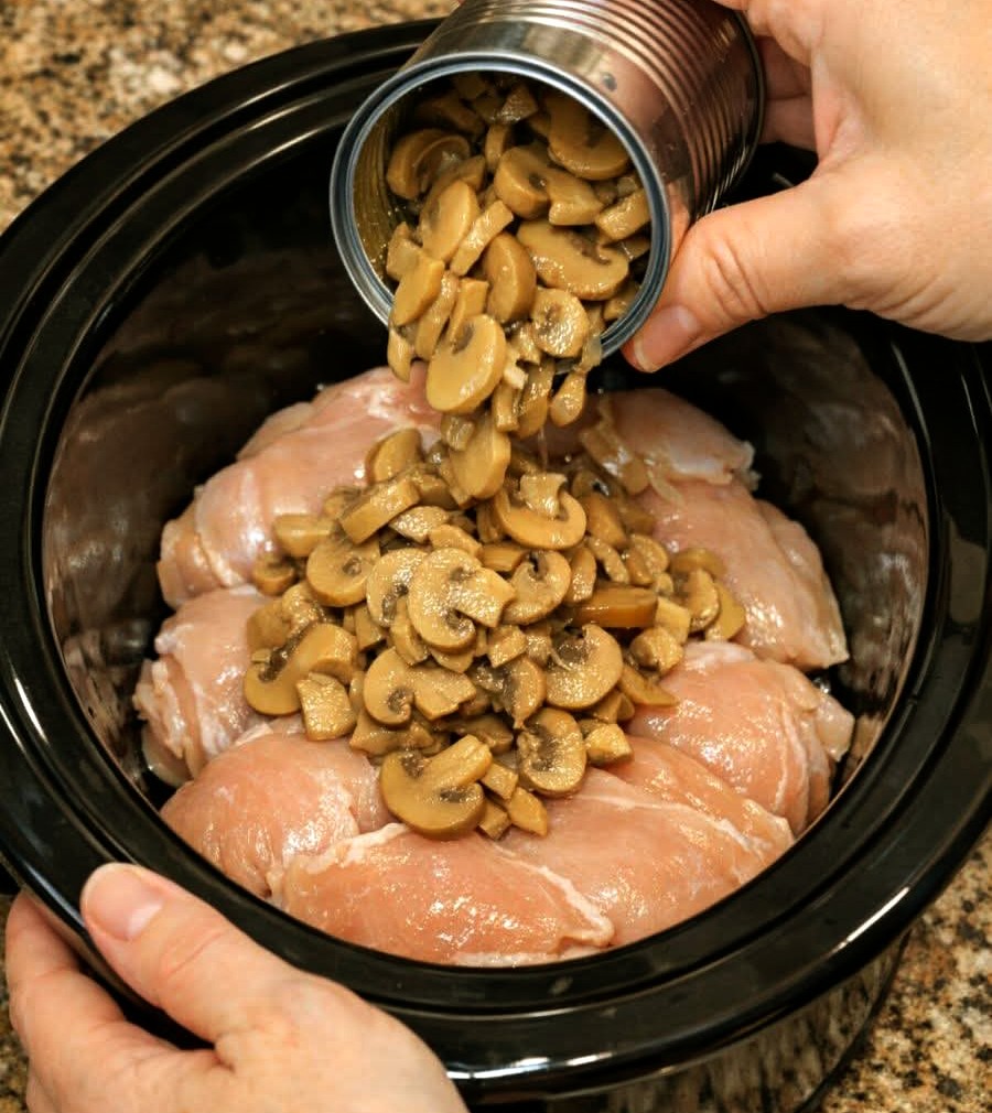 Easy Slow Cooker Mushroom Chicken