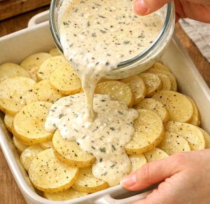 Creamy Parmesan Oven Baked Potatoes