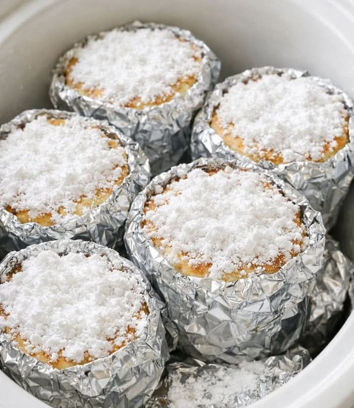 Slow Cooker Foil Wrapped Angel Food Cakes