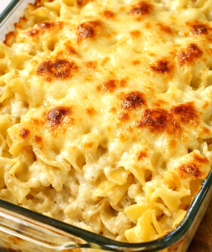 Creamy Amish Swiss Noodle Bake