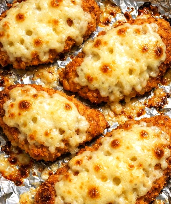 Oven Baked Swiss Chicken Cutlets
