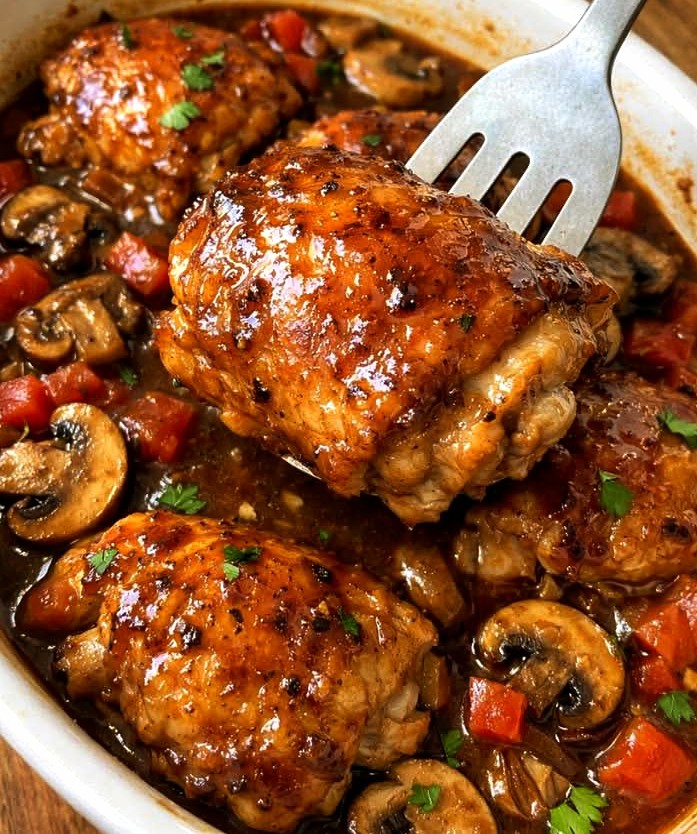 Oven Baked 5 Ingredient Chicken Marengo
