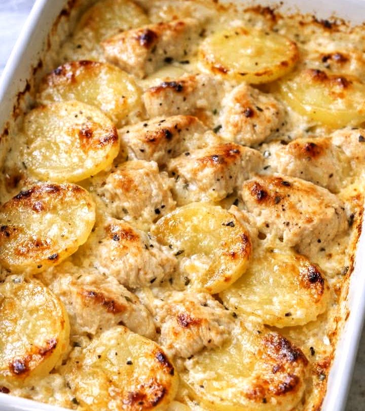 Creamy Amish Chicken and Scalloped Potato Casserole Recipe