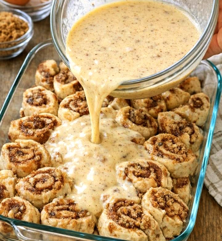 Sweet King Cake Cinnamon Roll Casserole