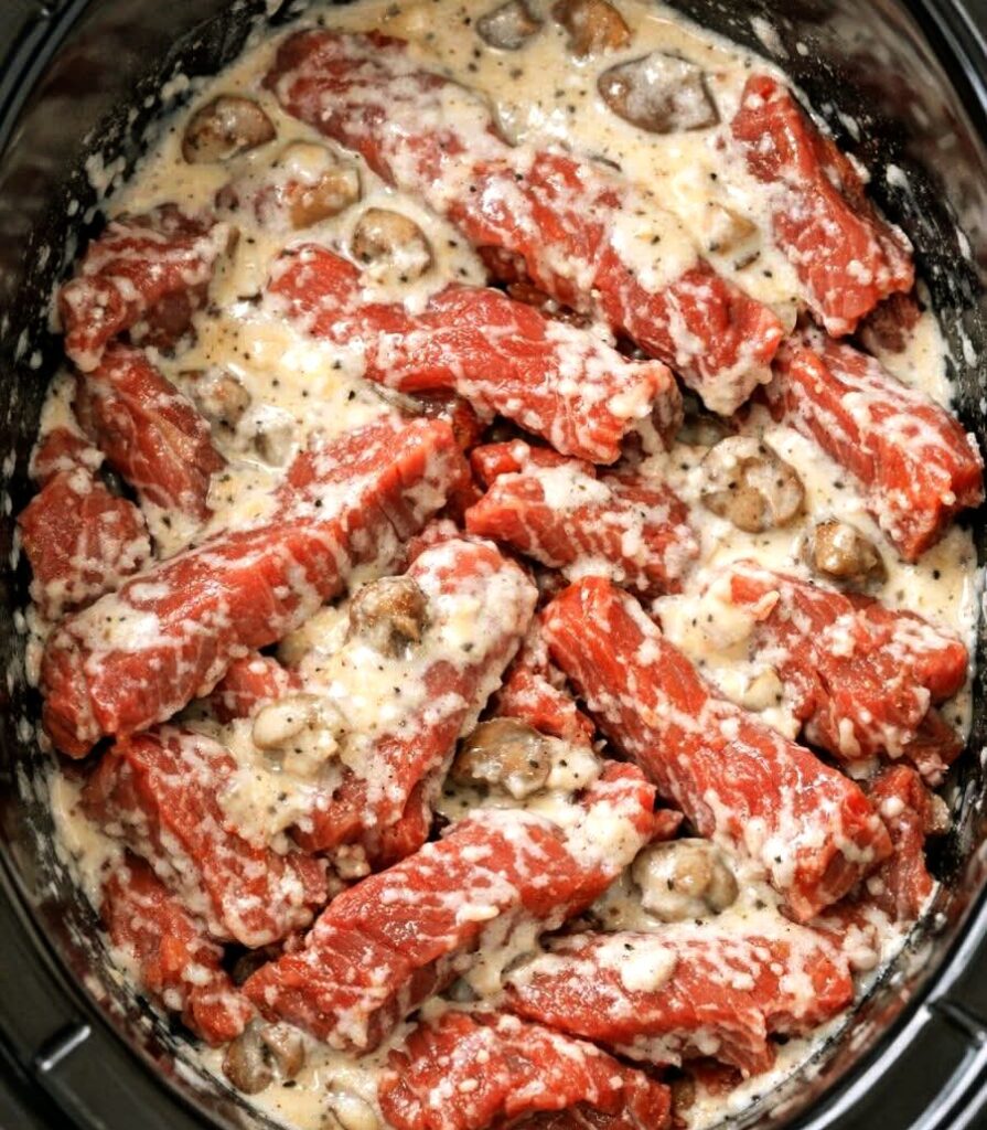 Easy Slow Cooker Beef Stroganoff Recipe