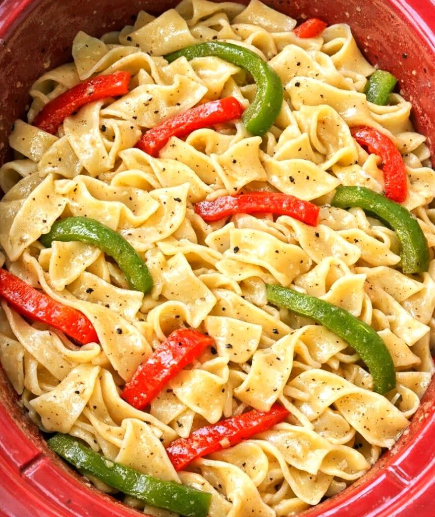 Slow Cooker Amish Bell Pepper Noodle Pot