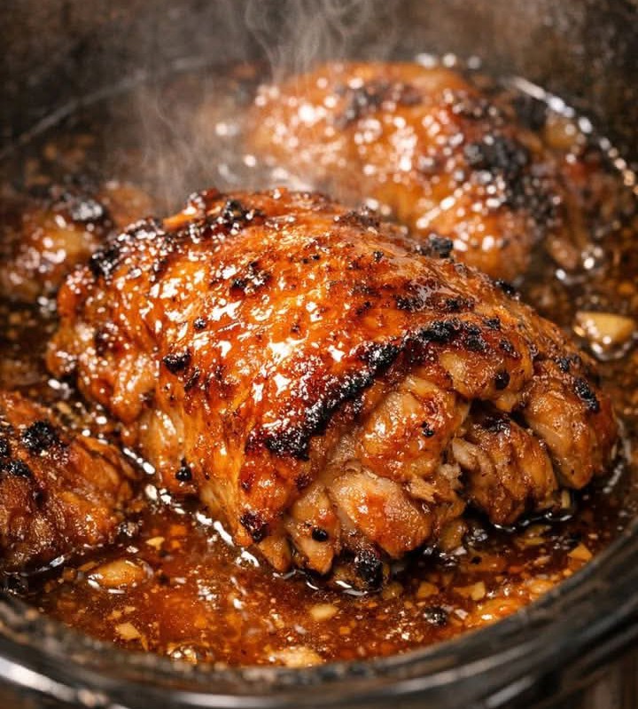 Slow Cooker Golden Glazed Chicken