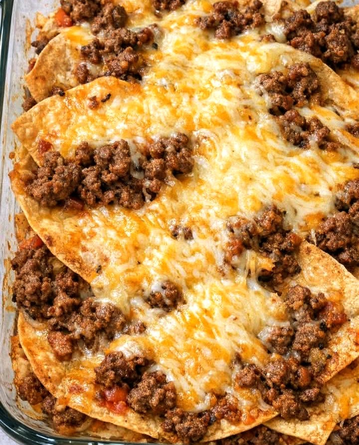 Easy Cheesy Beef Quesadilla Bake Recipe