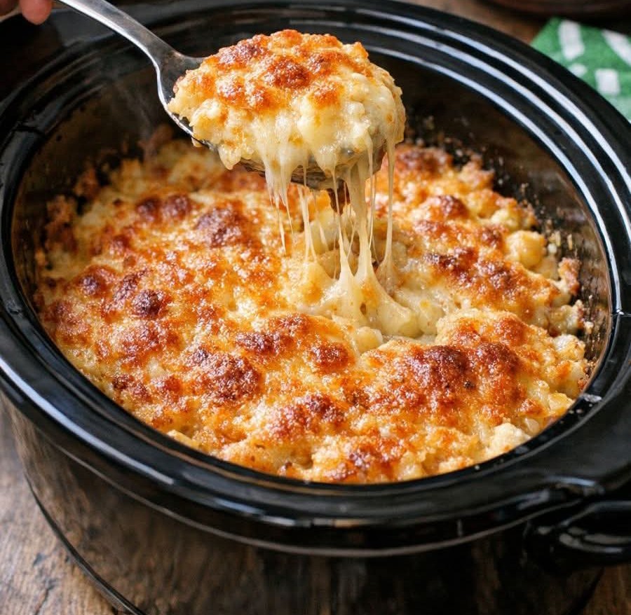 Easy Slow Cooker Cheesy Potato Casserole Recipe