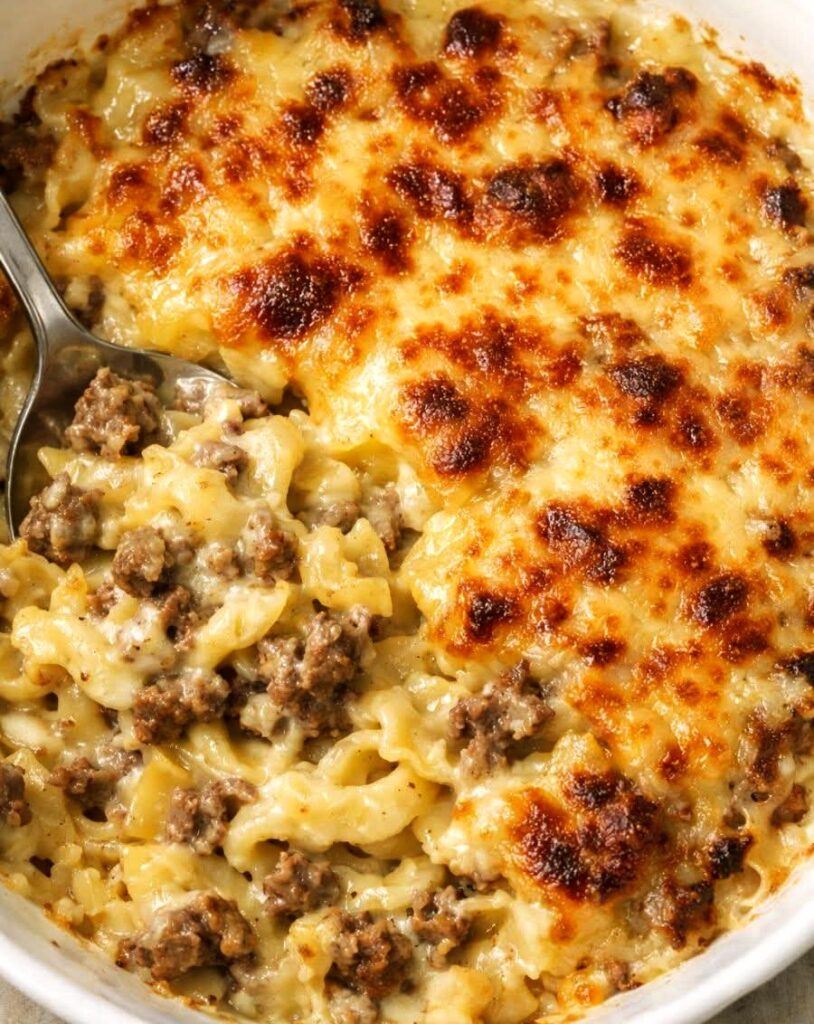 Easy Amish Beef Noodle Casserole Recipe