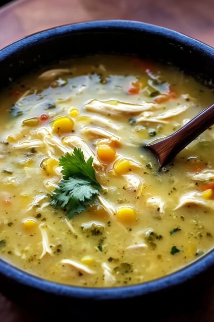 Creamy Green Enchilada Chicken Soup Recipe