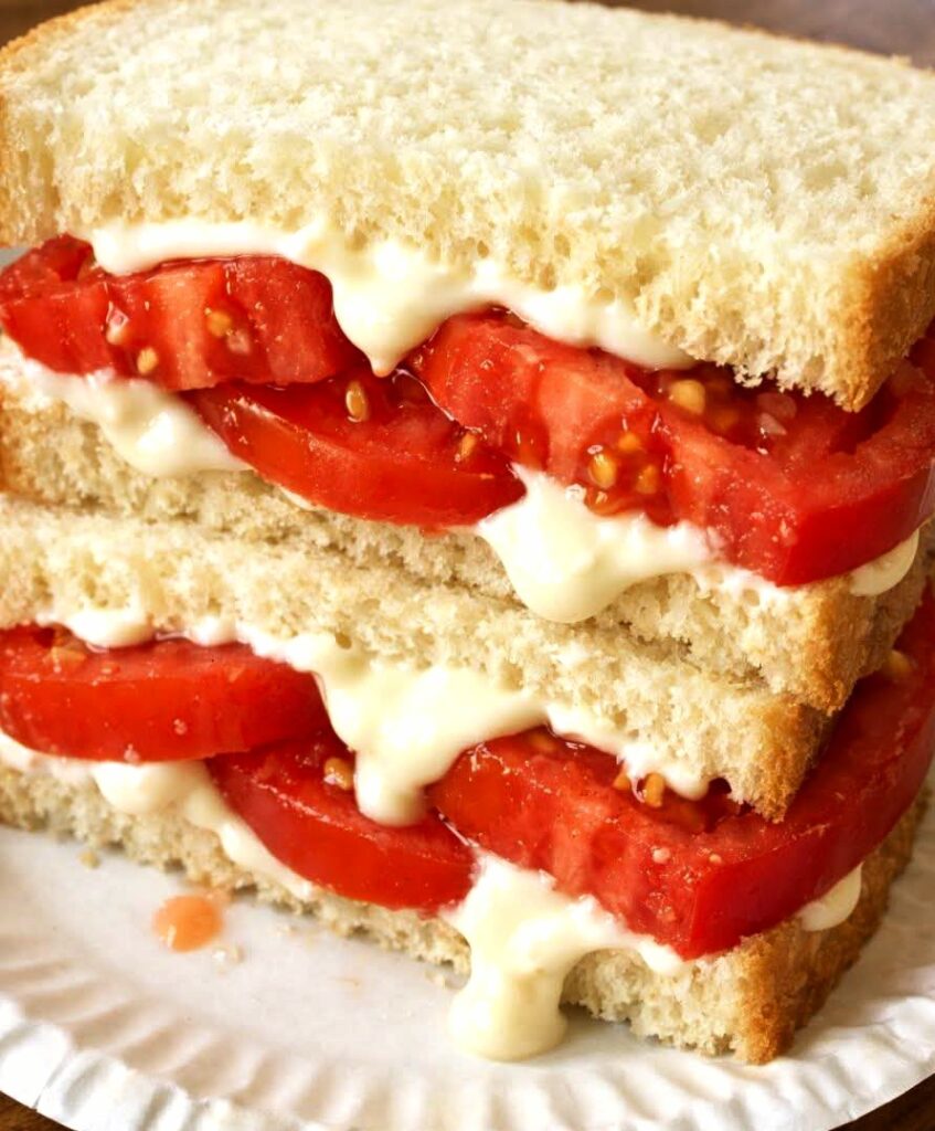 Easy 3 Ingredient Classic Tomato Sandwich Recipe