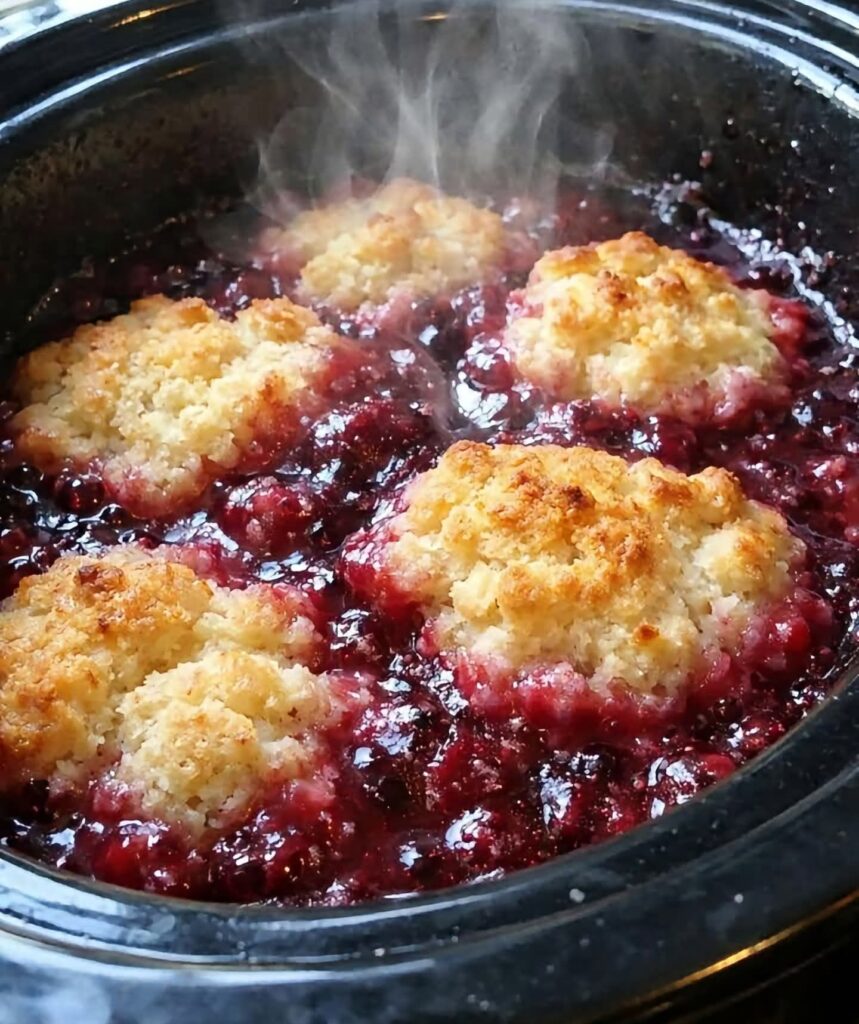 Slow Cooker Blueberry Grunt Recipe