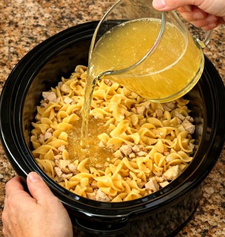 Slow Cooker Amish Buttered Noodles Recipe