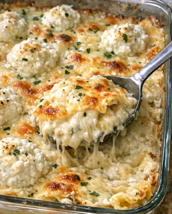 Oven Baked White Lasagna Soup Pasta