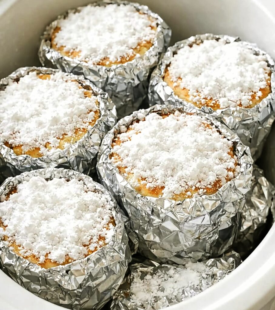 Slow Cooker Angel Food Cake Foil Packets with Cherry Filling