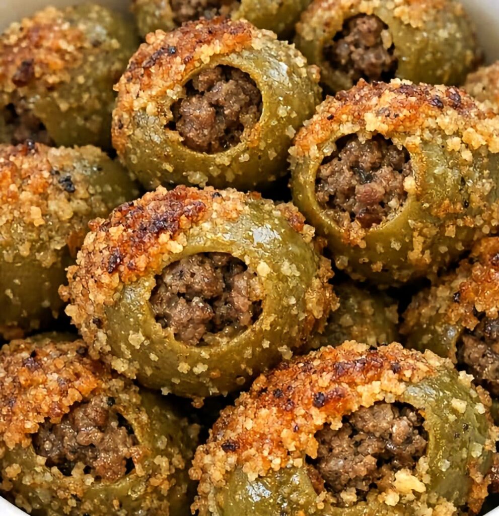 Oven Baked Beef Stuffed Olives