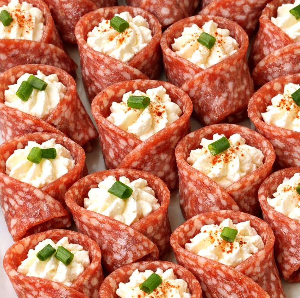 Easy Low Carb Cream Cheese Salami Bites