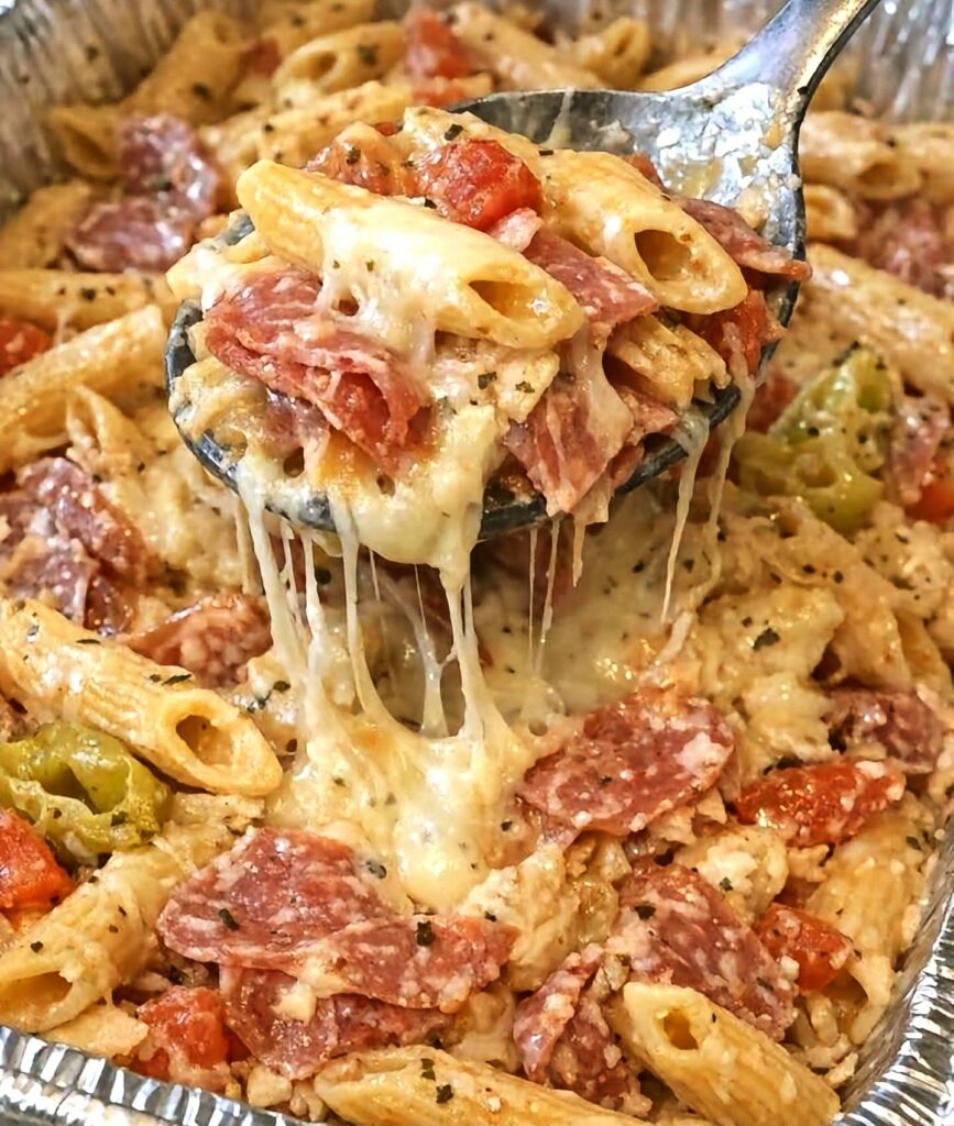 Easy Oven Baked Italian Grinder Pasta