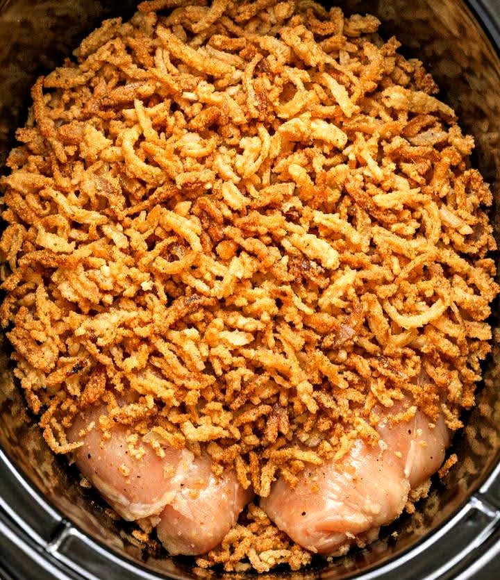 Slow Cooker Crispy Onion Chicken Recipe