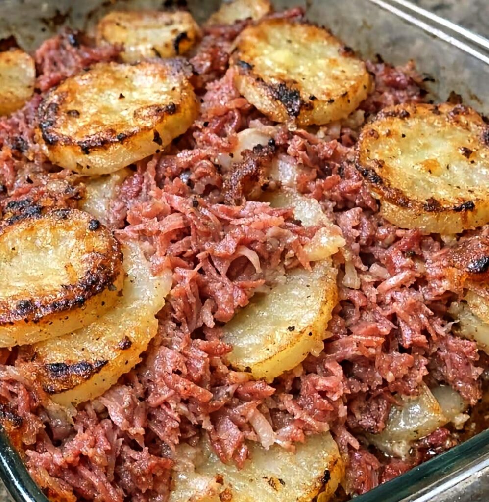 Oven Baked Corned Beef Potato Bake