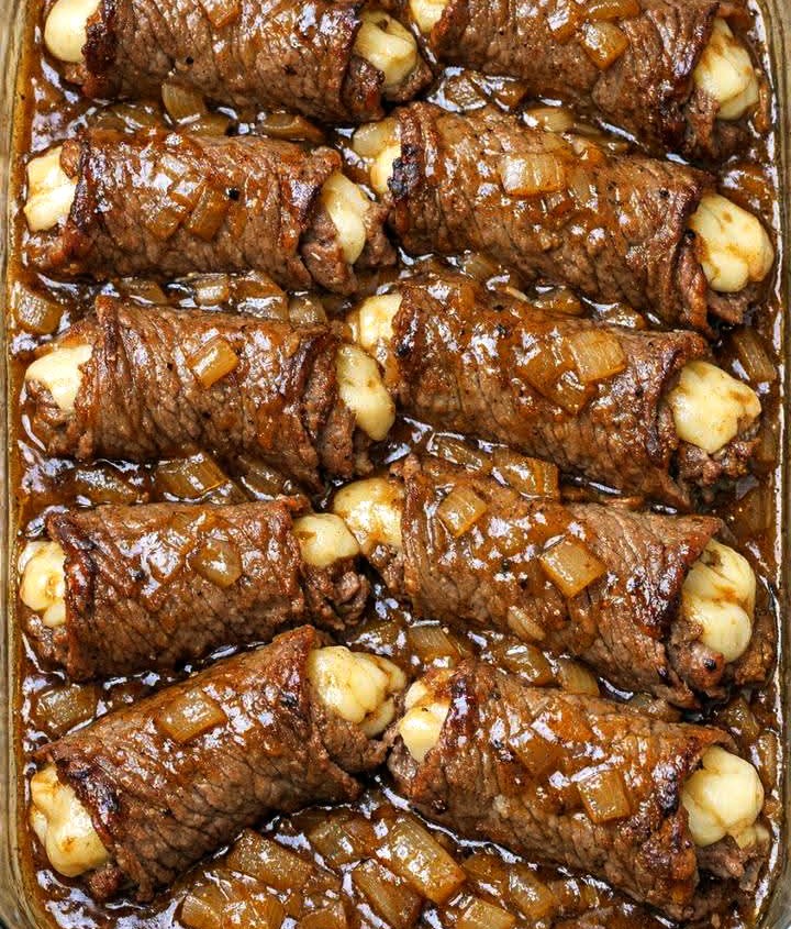 Oven Baked 3-Ingredient French Onion Beef Rolls