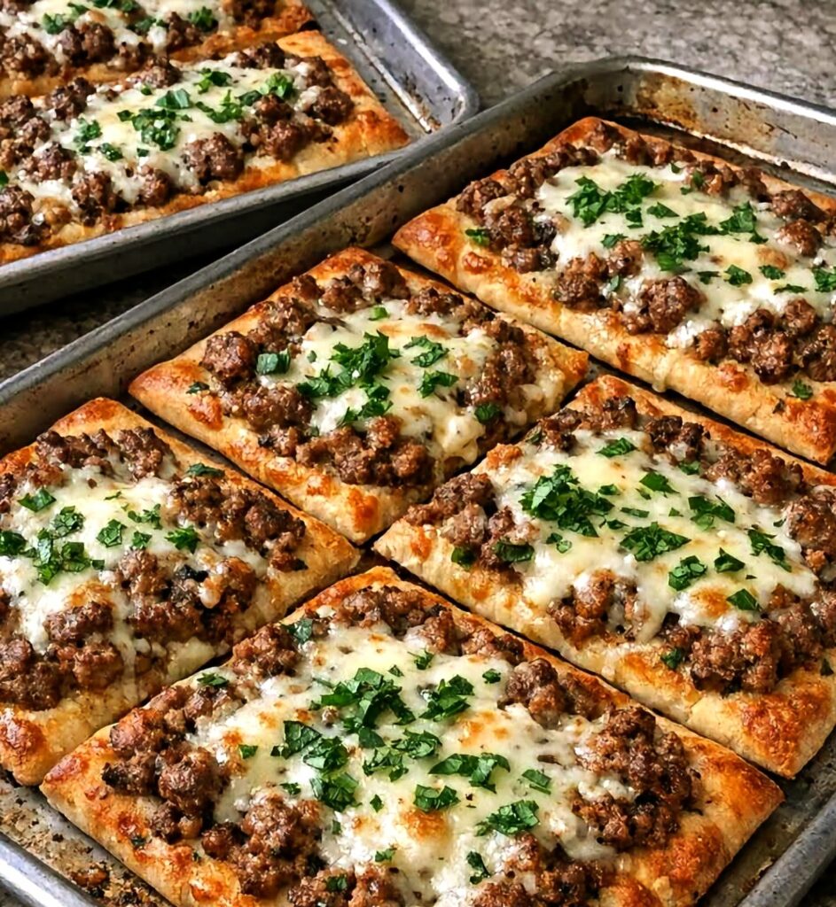 Easy 4-Ingredient Beef Flatbread Recipe