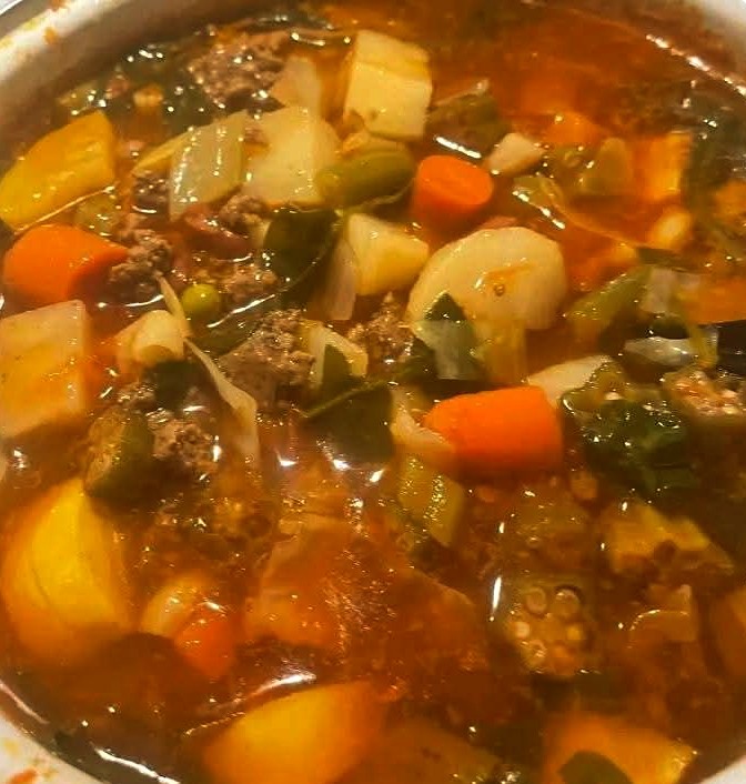 Southern Louisiana Beef Vegetable Soup (Easy Homemade Recipe)