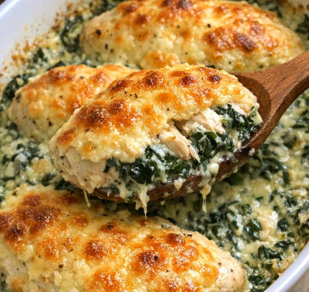 Easy 3-Ingredient Chicken Florentine Casserole