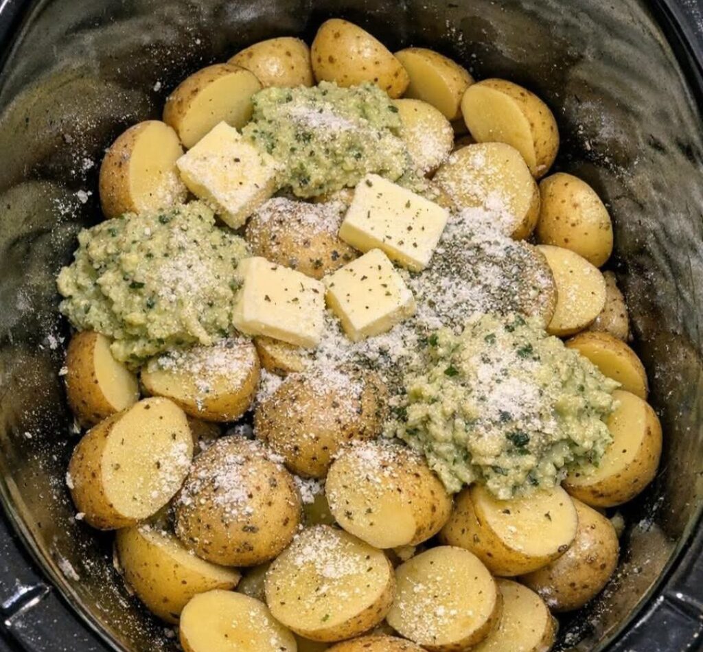 Slow Cooker Gold Potatoes with Guacamole Seasoning