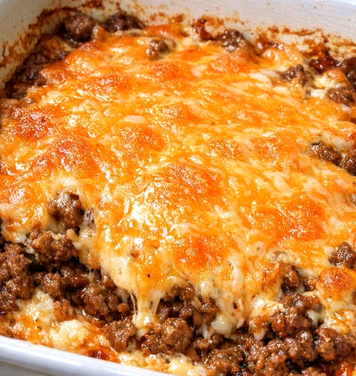 Easy Baked Beef Taco Dip